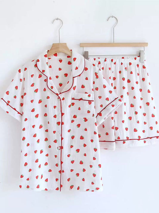 Short Sleeve Cotton Pajama Set