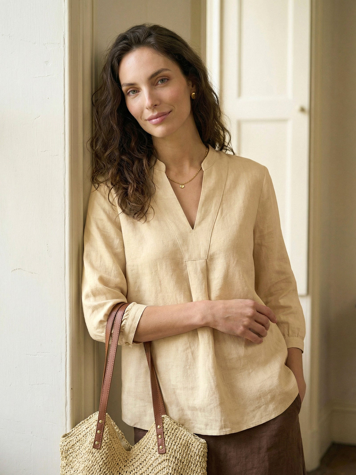100% Leinen Hemd JOANNA