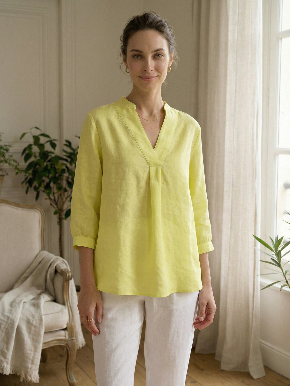 100% Leinen Hemd JOANNA