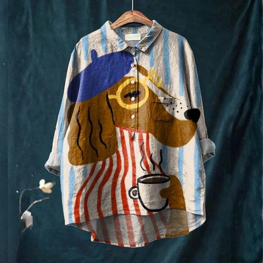 Charlie | Creative Dog and Coffee Graphic Tee