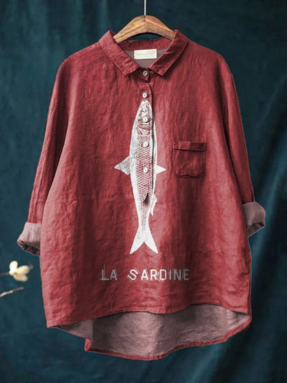 Lily | Sardine Pattern Tee