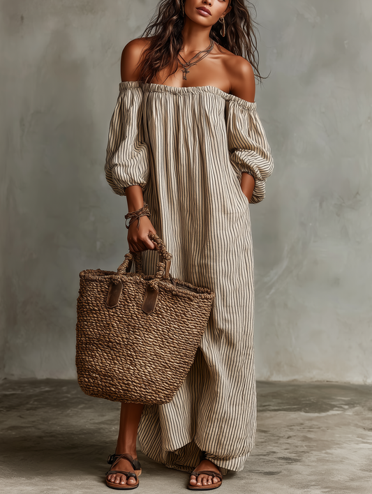 Carmen | Linen Maxi Dress