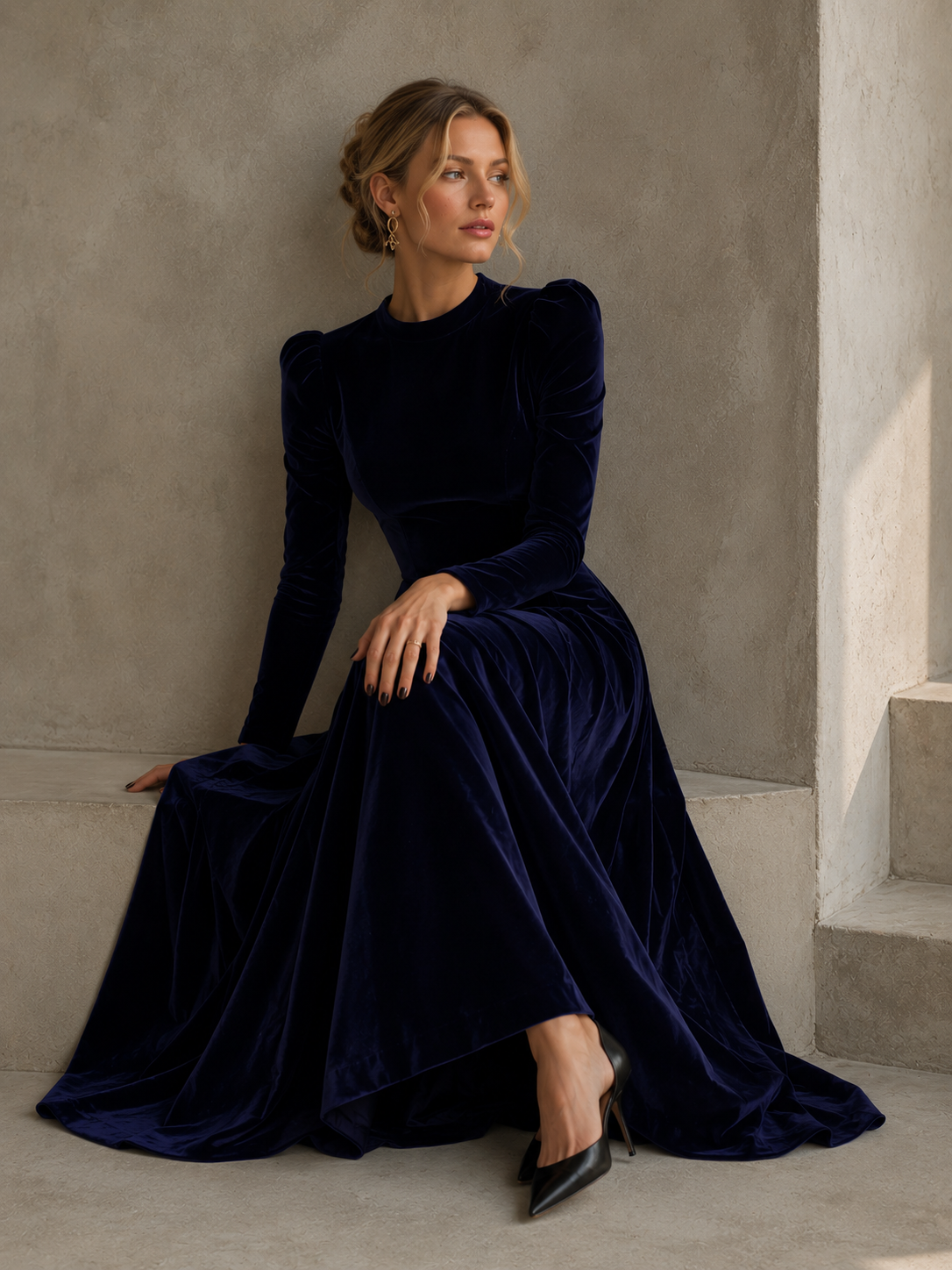 Midi Long Sleeve Dress
