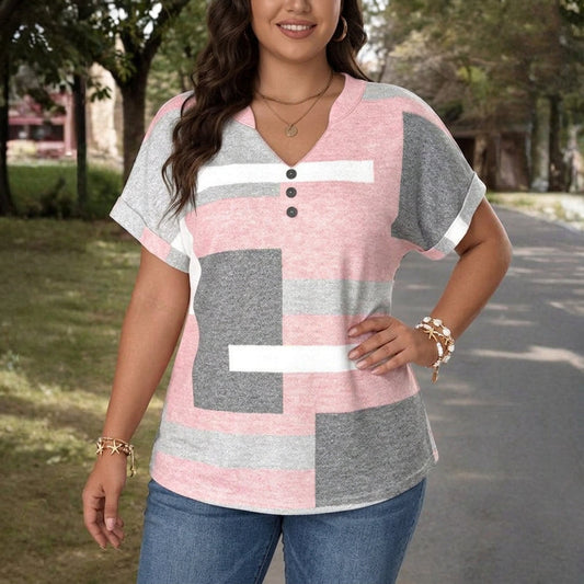 Abby | Casual Color Block Blouse