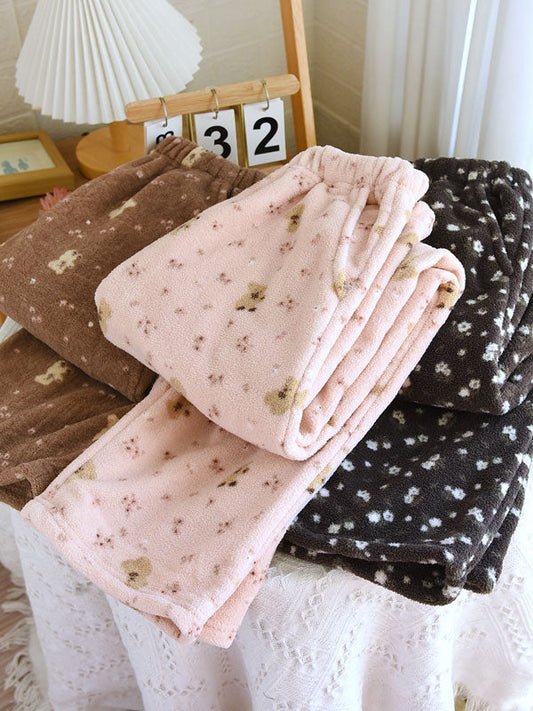 Flannel Print Long Pajama Pants