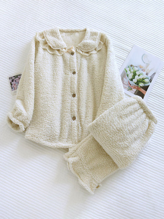 Sherpa Doll Collar Pajama Set
