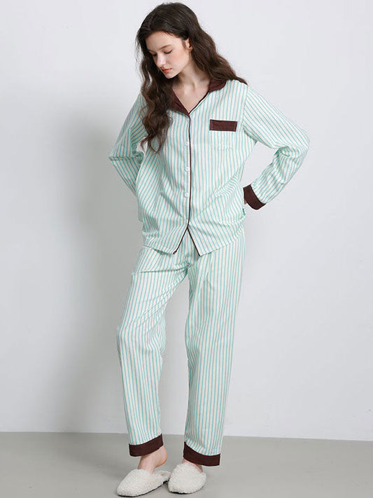Striped Cotton Pajama Set