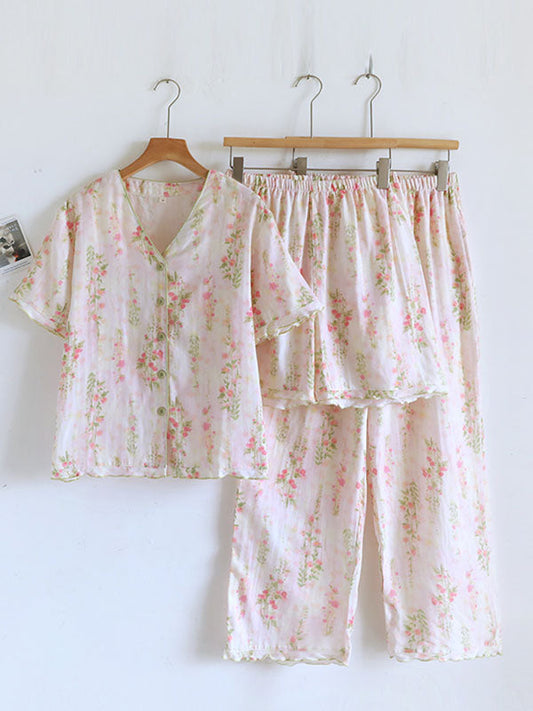 Rose Garden 3PCs Pajama Set