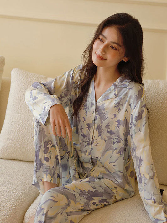 Vintage Print Pajama Set