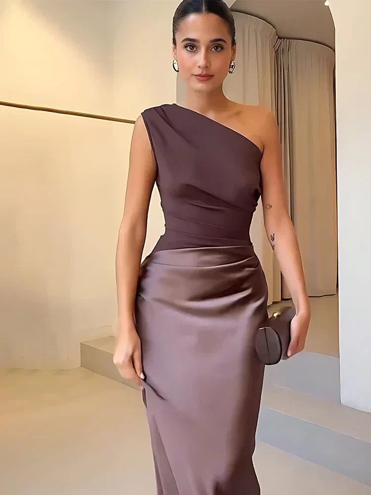 Sophia | Satin Maxi Dress