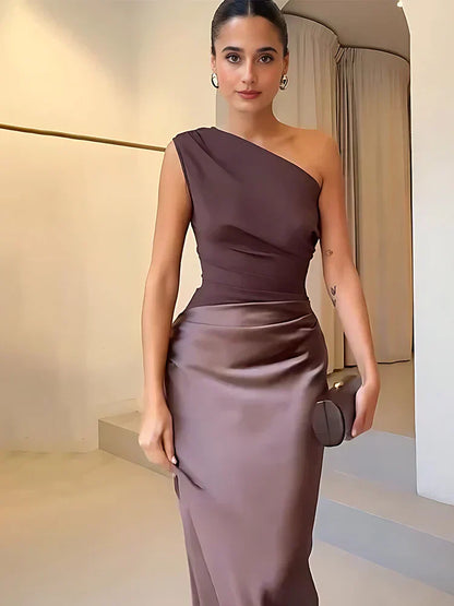Sophia | Satin Maxi Dress