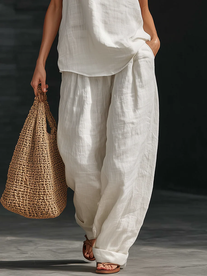 Zoë | Sleeveless Wide-Leg Trouser Ensemble