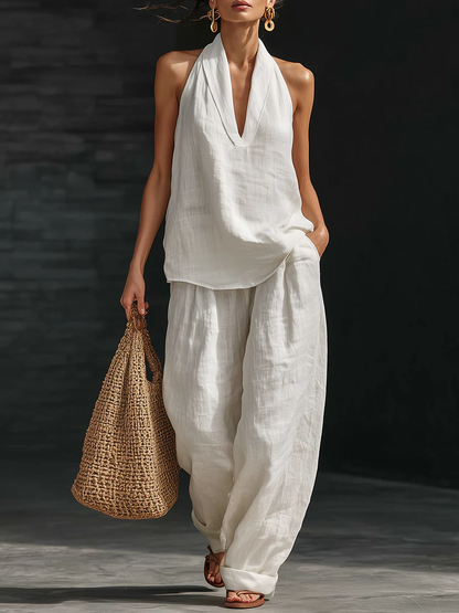Zoë | Sleeveless Wide-Leg Trouser Ensemble